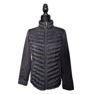 32 Degrees Black Ski Jacket with Quilted Design